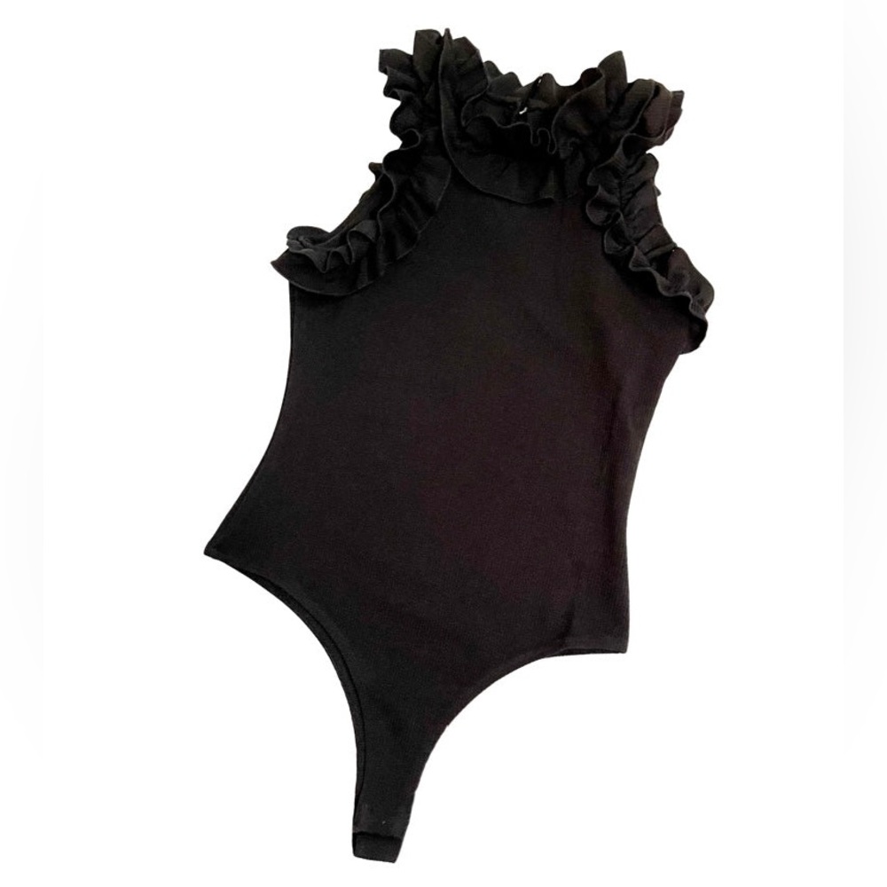 TCEC Black Bodysuit Sleek Minimalist Design